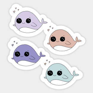 Pack of Cute Whale Kawaii Sticker